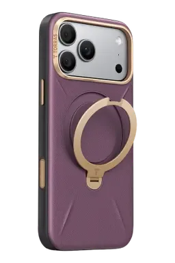 Torras Apple iPhone 18 Pro Max/17 Pro Max O Stand Spin VegSkin Serisi Magsafe Kılıf - Bordo - görsel 2
