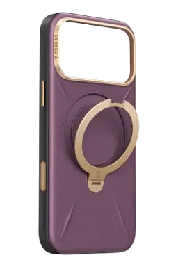 Torras Apple iPhone 18 Pro Max/17 Pro Max O Stand Spin VegSkin Serisi Magsafe Kılıf - Bordo - görsel 4