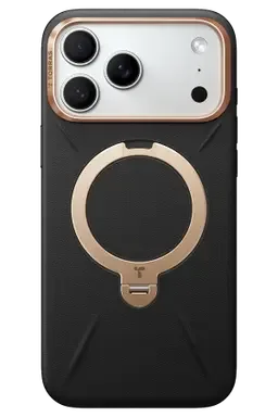 Torras Apple iPhone 18 Pro Max/17 Pro Max O Stand Spin VegSkin Serisi Magsafe Kılıf - Siyah - görsel 2