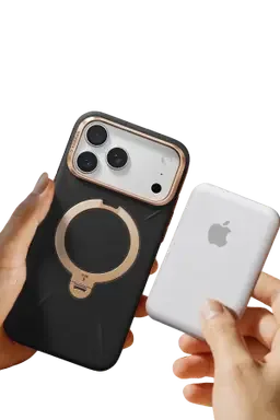 Torras Apple iPhone 18 Pro Max/17 Pro Max O Stand Spin VegSkin Serisi Magsafe Kılıf - Siyah - görsel 3