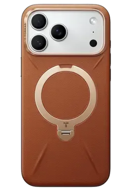Torras Apple iPhone 18 Pro Max/17 Pro Max O Stand Spin VegSkin Serisi Magsafe Kılıf - Kahverengi - görsel 2