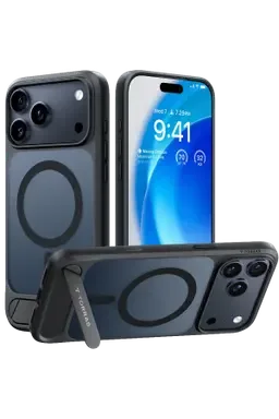 Torras Apple iPhone 18 Pro Max/17 Pro Max Ostand L1 Standlı Magsafe Kapak - Siyah — 1. görsel