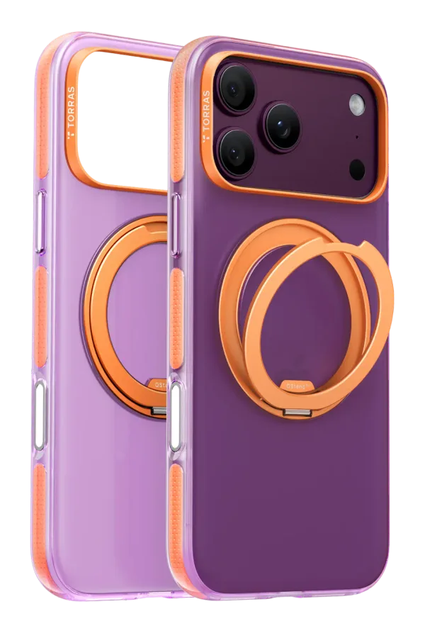 Torras Apple iPhone 18 Pro Max/17 Pro Max Ostand O3 Hue Standlı Magsafe Kapak - Pembe-Sarı