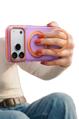 Torras Apple iPhone 18 Pro Max/17 Pro Max Ostand O3 Hue Standlı Magsafe Kapak - Pembe-Sarı - görsel 4