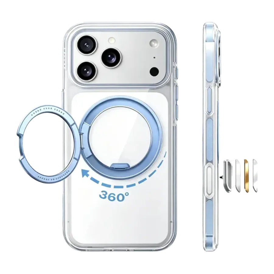 Torras Apple iPhone 18 Pro Max/17 Pro Max Ostand O3 Light Standlı Magsafe Kapak - Mavi