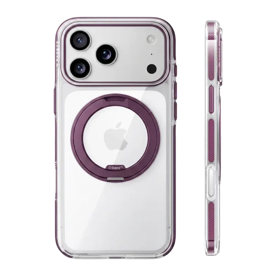 Torras Apple iPhone 18 Pro Max/17 Pro Max Ostand O3 Light Standlı Magsafe Kapak - Bordo