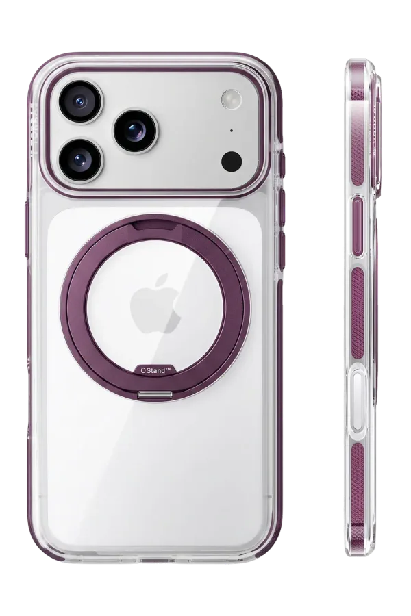 Torras Apple iPhone 18 Pro Max/17 Pro Max Ostand O3 Light Standlı Magsafe Kapak - Bordo