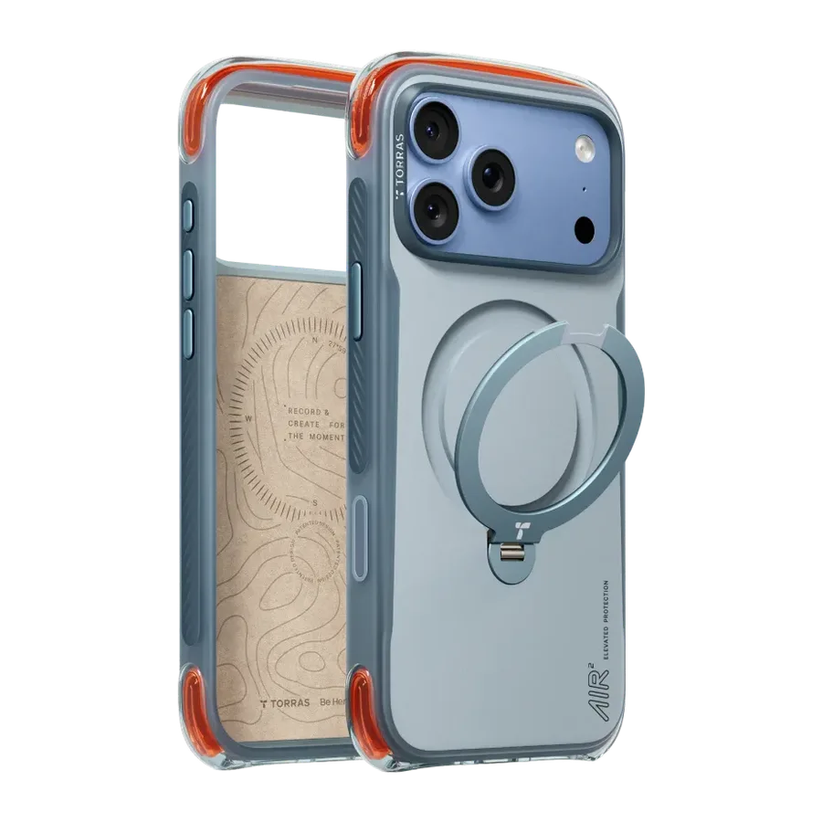 Torras Apple iPhone 18 Pro Max/17 Pro Max Ostand Q3 Air Pro Standlı Magsafe Kapak - Açık Mavi
