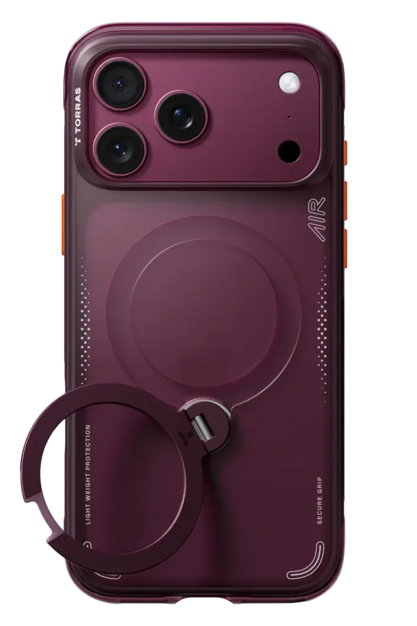 Torras Apple iPhone 18 Pro Max/17 Pro Max Ostand Q3 Air Standlı Magsafe Kapak - Bordo