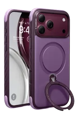 Torras Apple iPhone 18 Pro Max/17 Pro Max Ostand Q3 Rugg Standlı Magsafe Kapak - Bordo - görsel 2