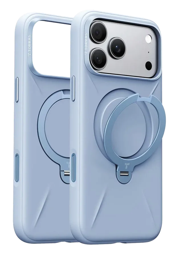 Torras Apple iPhone 18 Pro Max/17 Pro Max Ostand Q3 Silicone Standlı Magsafe Kapak - Açık Mavi — 1. görsel