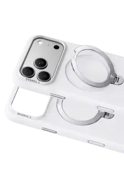 Torras Apple iPhone 18 Pro Max/17 Pro Max Ostand Q3 Silicone Standlı Magsafe Kapak - Beyaz - görsel 4