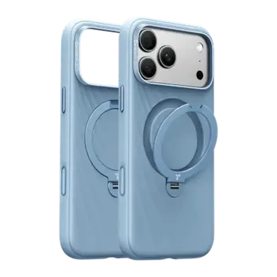 Torras Apple iPhone 18 Pro Max/17 Pro Max Ostand Q3 Silicone Standlı Magsafe Kapak - Mavi