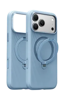 Torras Apple iPhone 18 Pro Max/17 Pro Max Ostand Q3 Silicone Standlı Magsafe Kapak - Mavi