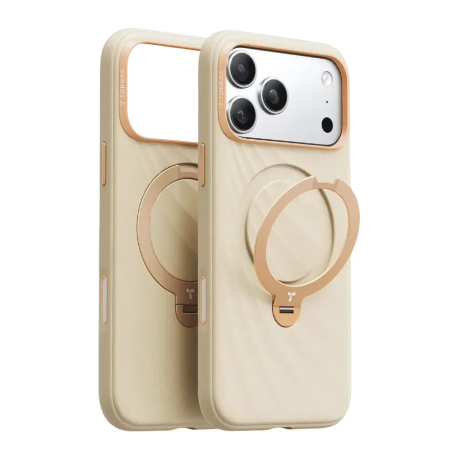 Torras Apple iPhone 18 Pro Max/17 Pro Max Ostand Q3 Silicone Wind Standlı Magsafe Kapak - Turuncu