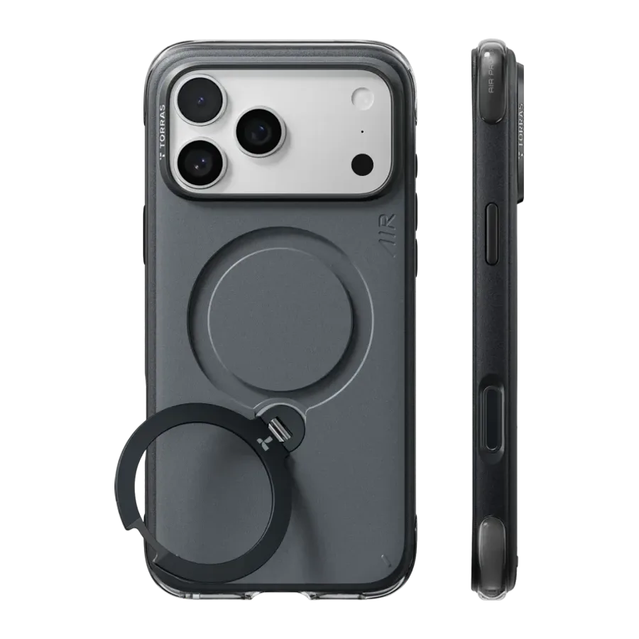Torras Apple iPhone 18 Pro Max/17 Pro Max Q3 Air Essential Standlı Magsafe Kapak - Siyah