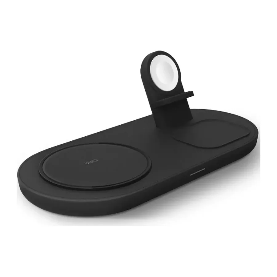 Uniq Aereo 3in1 Magsafe 15W Hızlı Kablosuz Şarj - Siyah