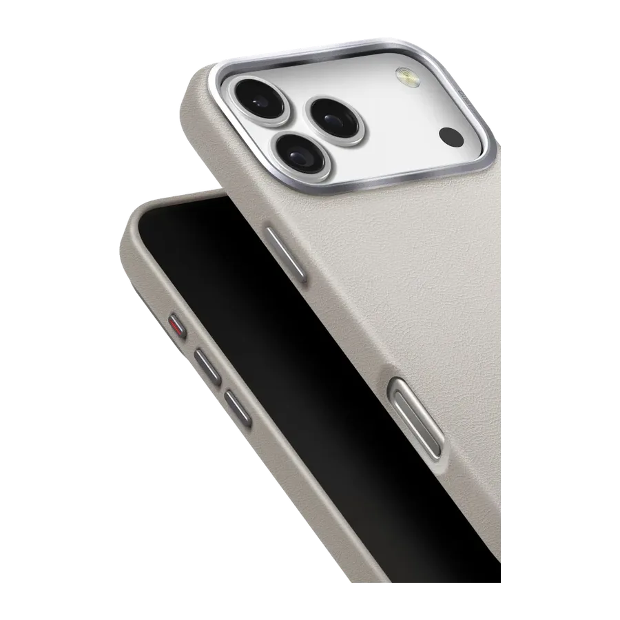 Uniq Apple iPhone 18 Pro Max/17 Pro Max Lyden Magsafe Deri Kapak - Gri - görsel 2