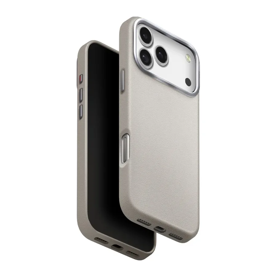 Uniq Apple iPhone 18 Pro Max/17 Pro Max Lyden Magsafe Deri Kapak - Gri — 1. görsel