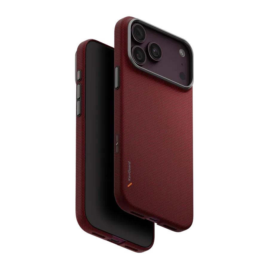 Uniq Apple iPhone 18 Pro Max/17 Pro Max Keva Edge Slim Aramid Magsafe Kapak - Bordo — 1. görsel