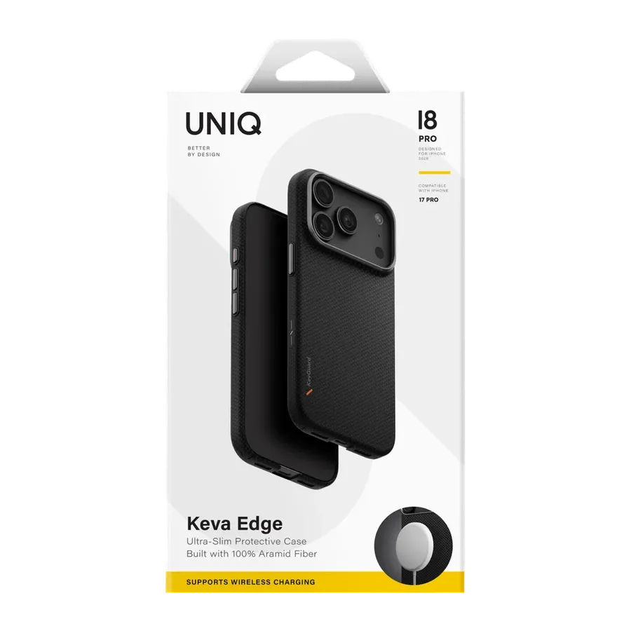 Uniq Apple iPhone 18 Pro Max/17 Pro Max Keva Edge Slim Aramid Magsafe Kapak - Siyah - görsel 4