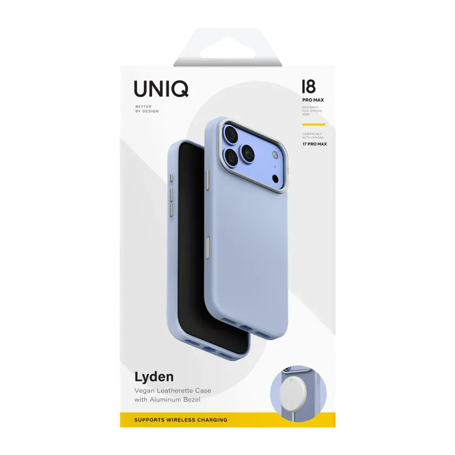 Uniq Apple iPhone 18 Pro Max/17 Pro Max Lyden Magsafe Deri Kapak - Açık Mavi - görsel 5