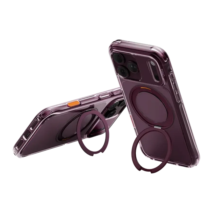 Uniq Apple iPhone 18 Pro Max/17 Pro Max Swivix Rotating Kickstand Kapak - Bordo - görsel 3