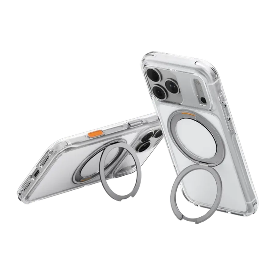 Uniq Apple iPhone 18 Pro Max/17 Pro Max Swivix Rotating Kickstand Kapak - Şeffaf - görsel 3