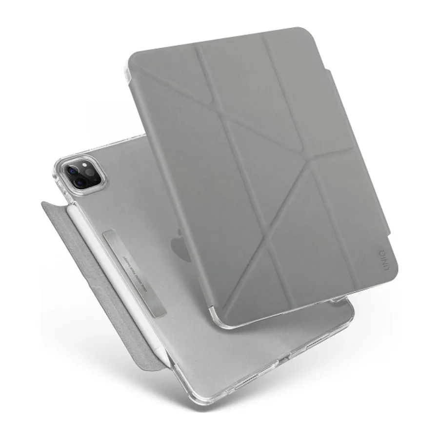 Uniq Apple iPad Pro 11 (2022) Camden Katlanabilir Tablet Kapak - Gri