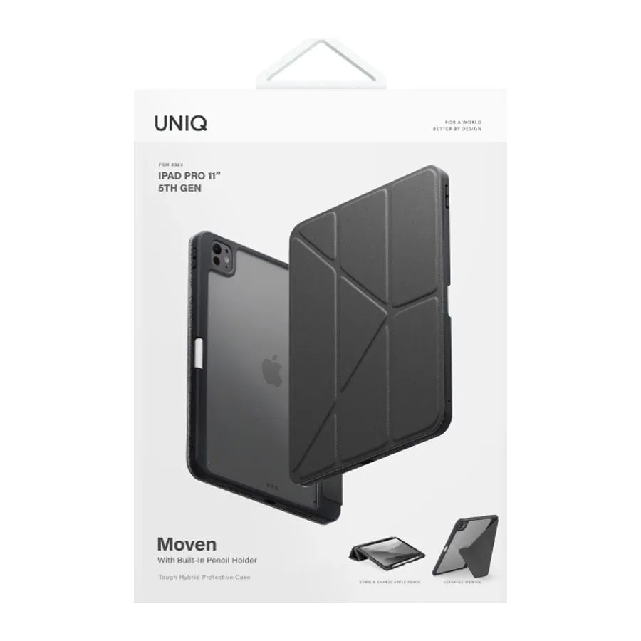 Uniq Apple iPad Pro 11 (2022) Moven Standlı Tablet Kapak - Gri - görsel 4