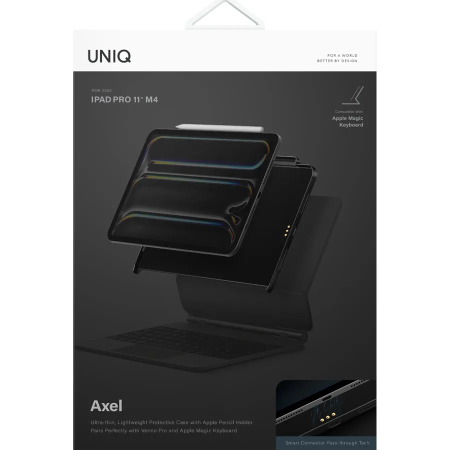 Uniq Apple iPad Pro 11 (2024) Axel Manyetik Tablet Kılıf - Siyah - görsel 6