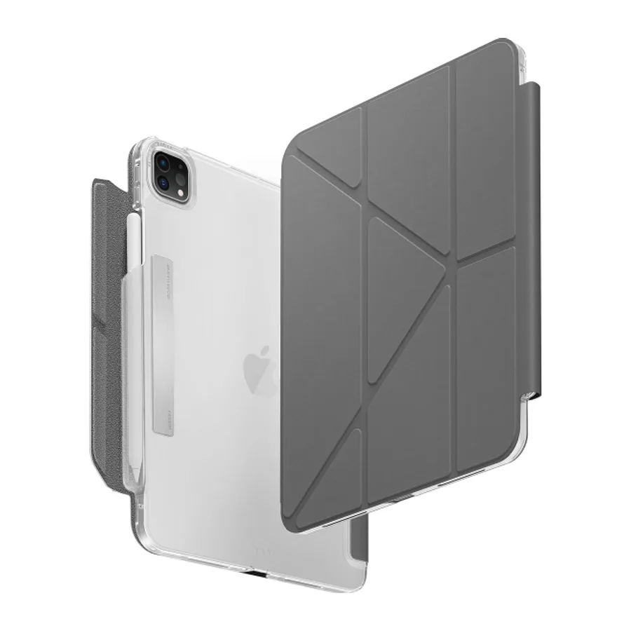 Uniq Apple iPad Pro 11 (2024) Camden Katlanabilir Tablet Kapak - Koyu Gri - görsel 5