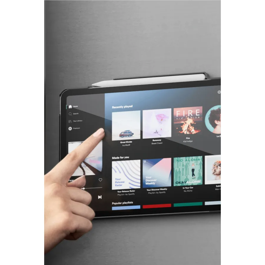 Uniq Apple iPad Pro 11 (2024) Rovus Snapmount 360 Derece Dönebilen Manyetik Tablet Kılıf - Siyah - görsel 8