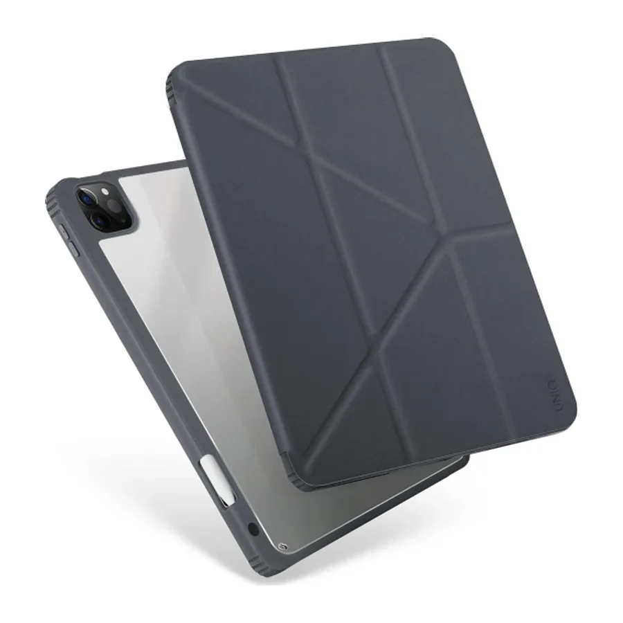 Uniq Apple iPad Pro 12.9 (2022) Moven Standlı Tablet Kapak - Gri