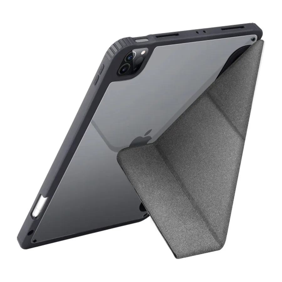 Uniq Apple iPad Pro 12.9 (2022) Moven Standlı Tablet Kapak - Gri - görsel 3