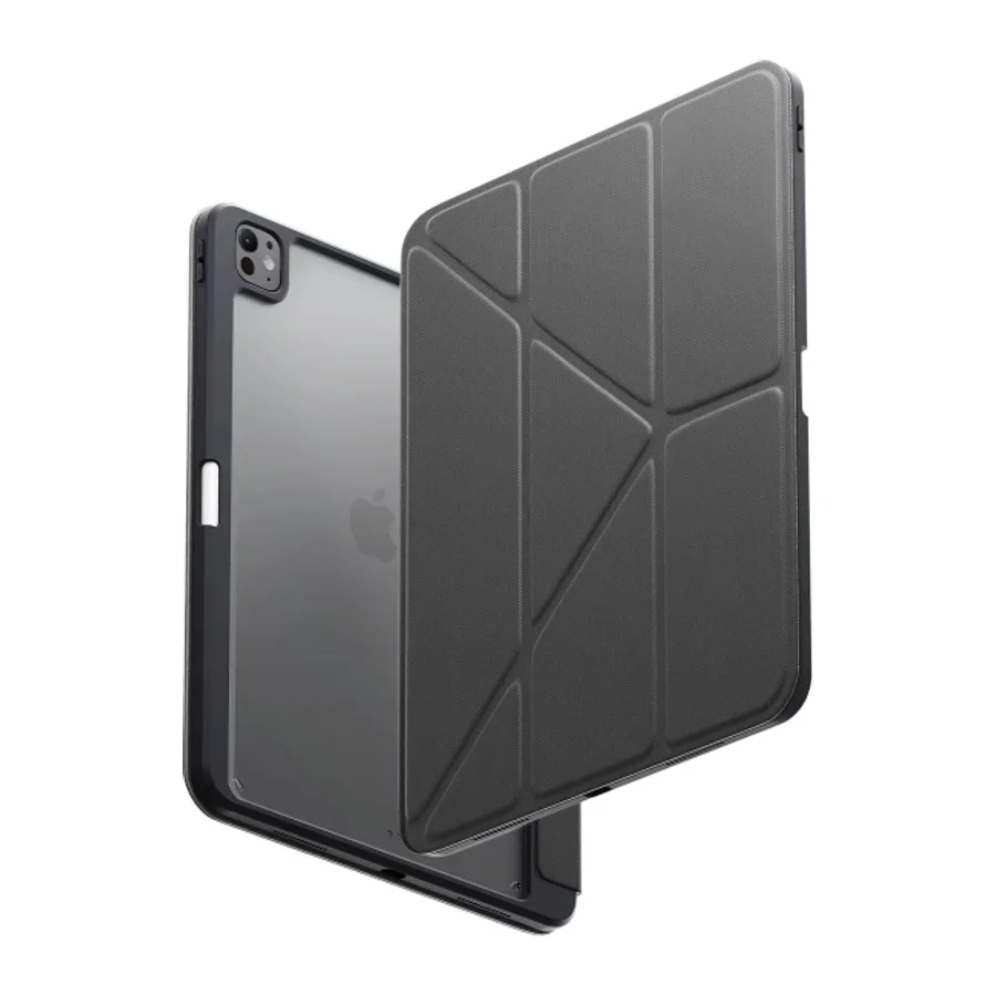 Uniq Apple iPad Pro 13 (2024) Moven Standlı Tablet Kapak - Gri