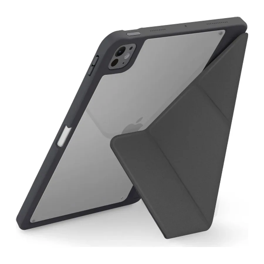 Uniq Apple iPad Pro 13 (2024) Moven Standlı Tablet Kapak - Gri - görsel 2