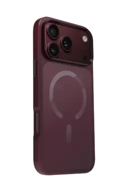 URR Apple iPhone 17 Pro Max/18 Pro Max IRIS Matte Pure Glass Magsafe Kapak - Bordo - görsel 2