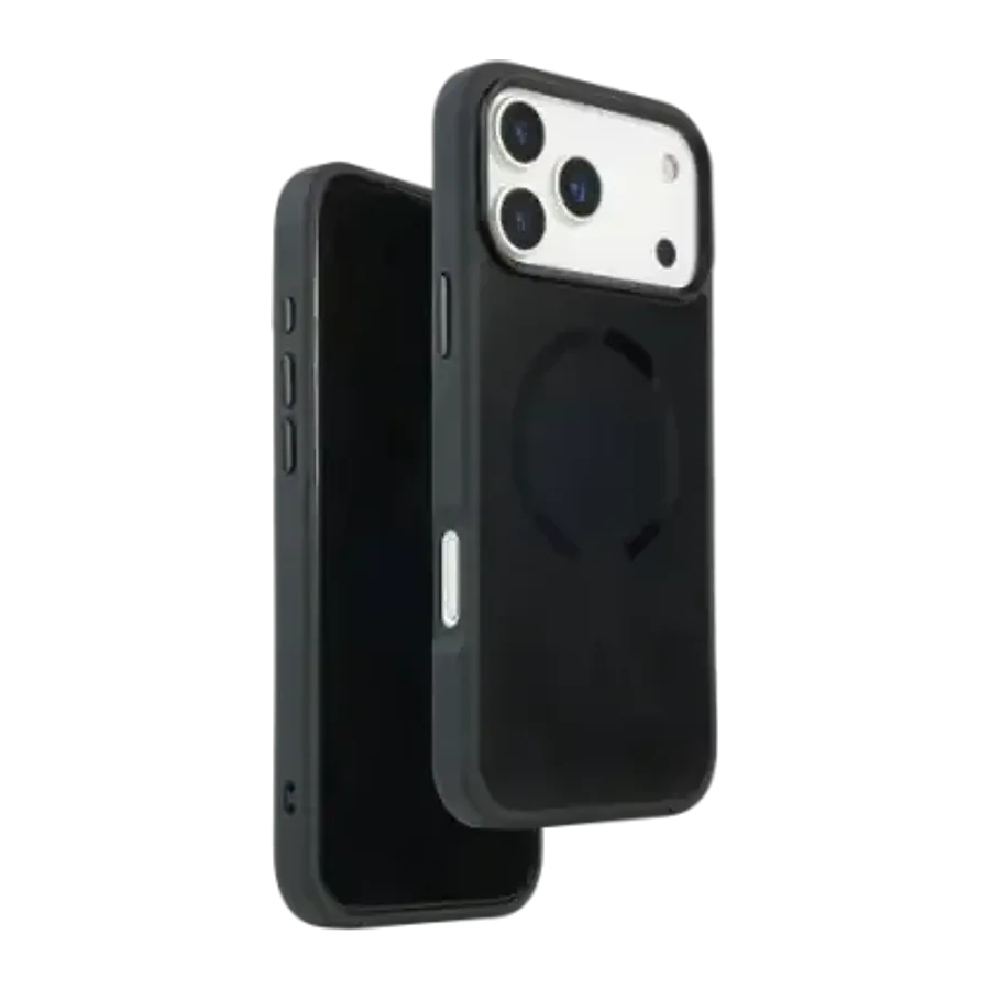 URR Apple iPhone 17 Pro Max/18 Pro Max IRIS Matte Pure Glass Magsafe Kapak - Siyah