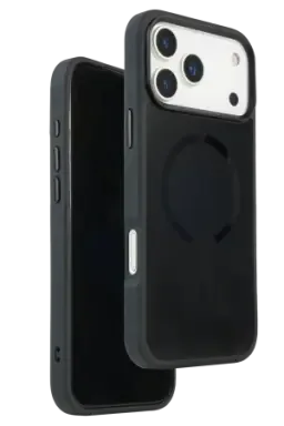URR Apple iPhone 17 Pro Max/18 Pro Max IRIS Matte Pure Glass Magsafe Kapak - Siyah