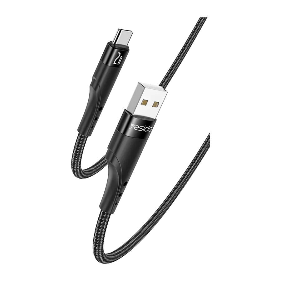 Yesido CA109 3M 2A Usb to Type-C Hızlı Şarj Kablosu - Siyah