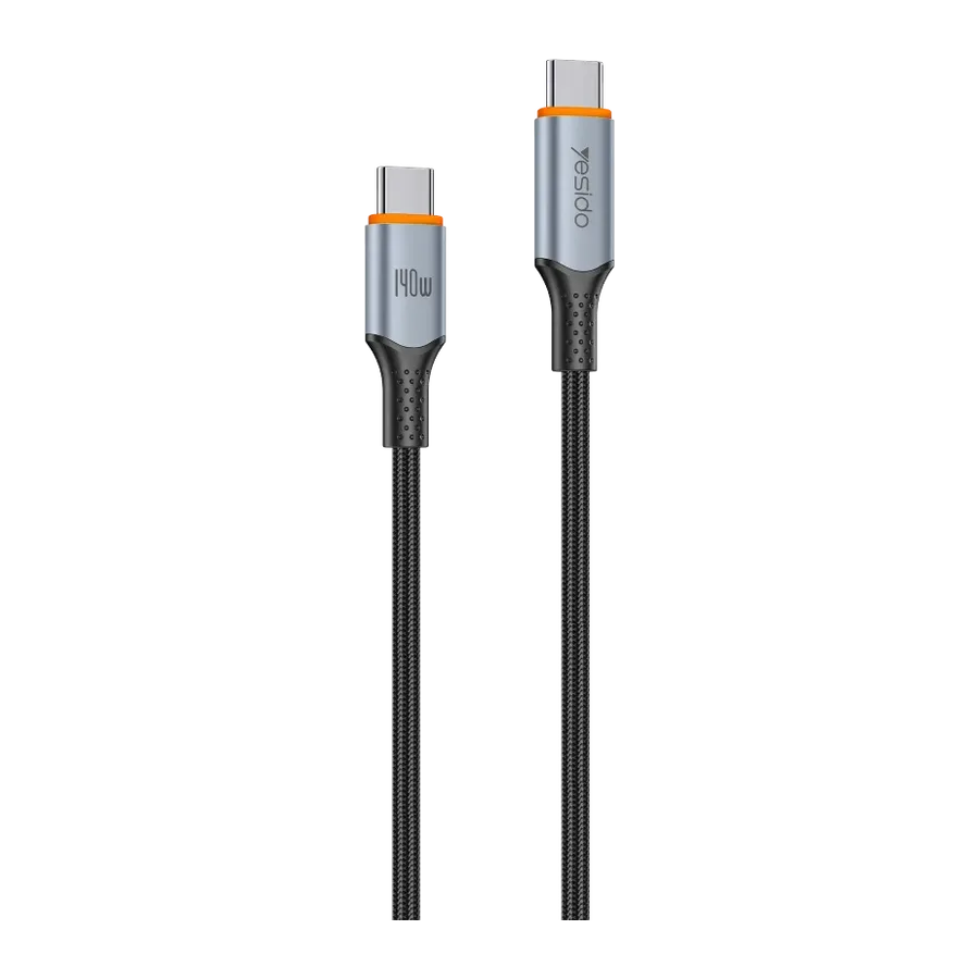 Yesido CA212 1M 140W Type-C to Type-C PPS Destekli Hızlı Şarj Kablosu - Siyah
